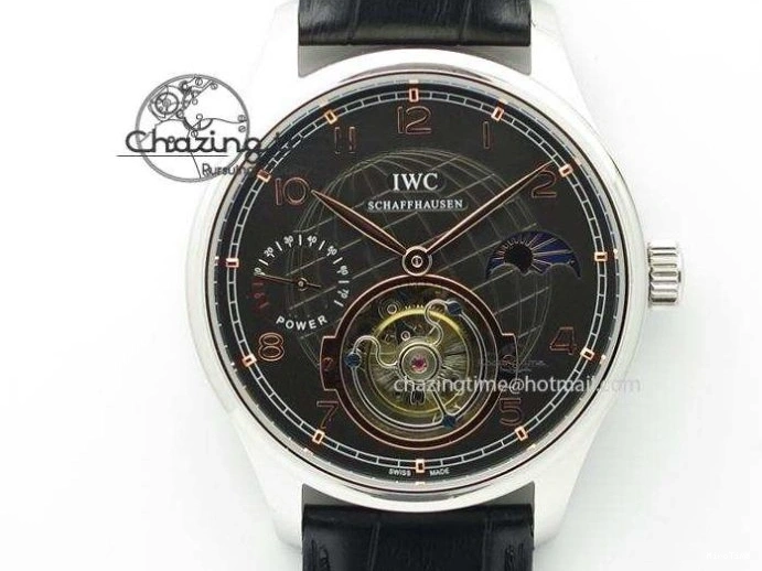 MIROTIME 0115 Portuguese IW371415 ZF 1:1 Best Edition RG Black dial On Brown Leather Strap A Modern 7286